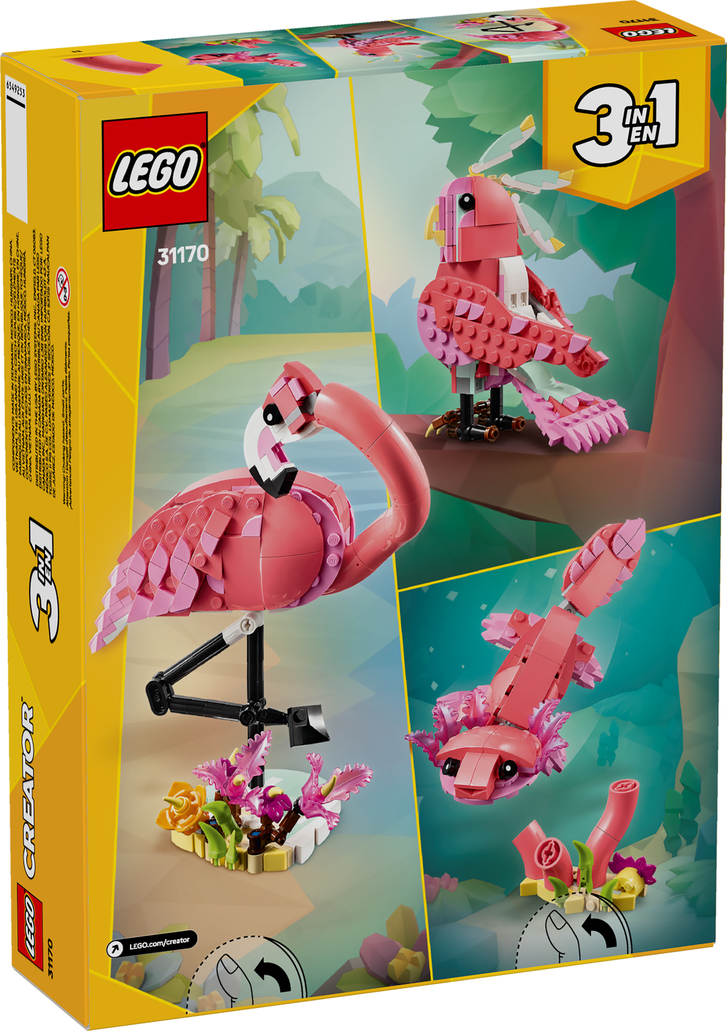 LEGO Creator 3in1 Wild Animals: Pink Flamingo (31170)