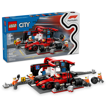 LEGO City: F1® Pit Stop & Pit Crew with Ferrari Car (60443)