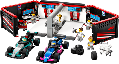 LEGO City F1® Garage & Mercedes-AMG & Alpine Cars Vehicle Toy (60444)