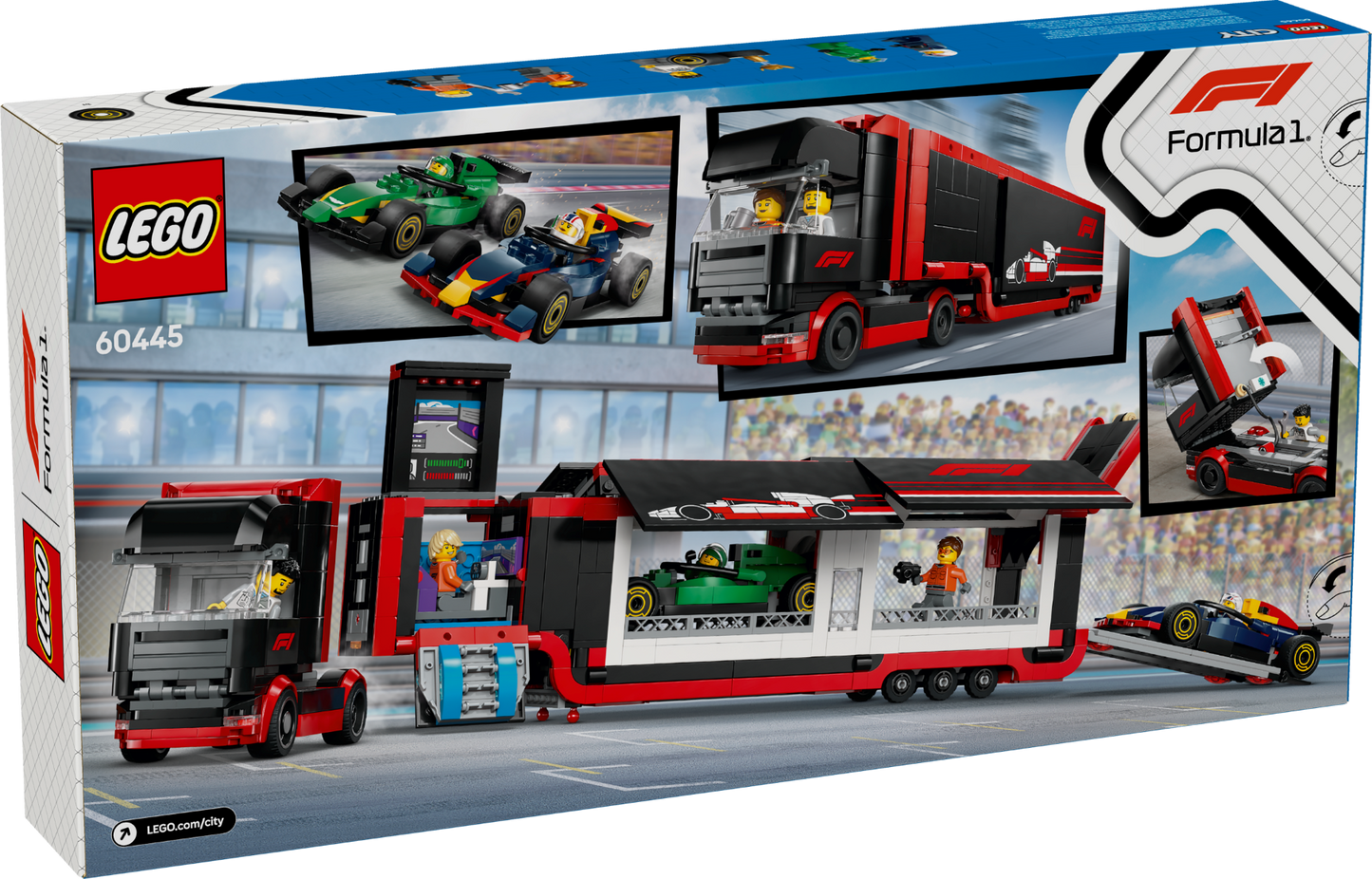 LEGO City: F1® Truck with RB20 & AMR24 F1® Cars (60445)