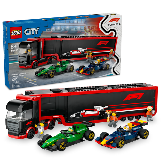 LEGO City: F1® Truck with RB20 & AMR24 F1® Cars (60445)