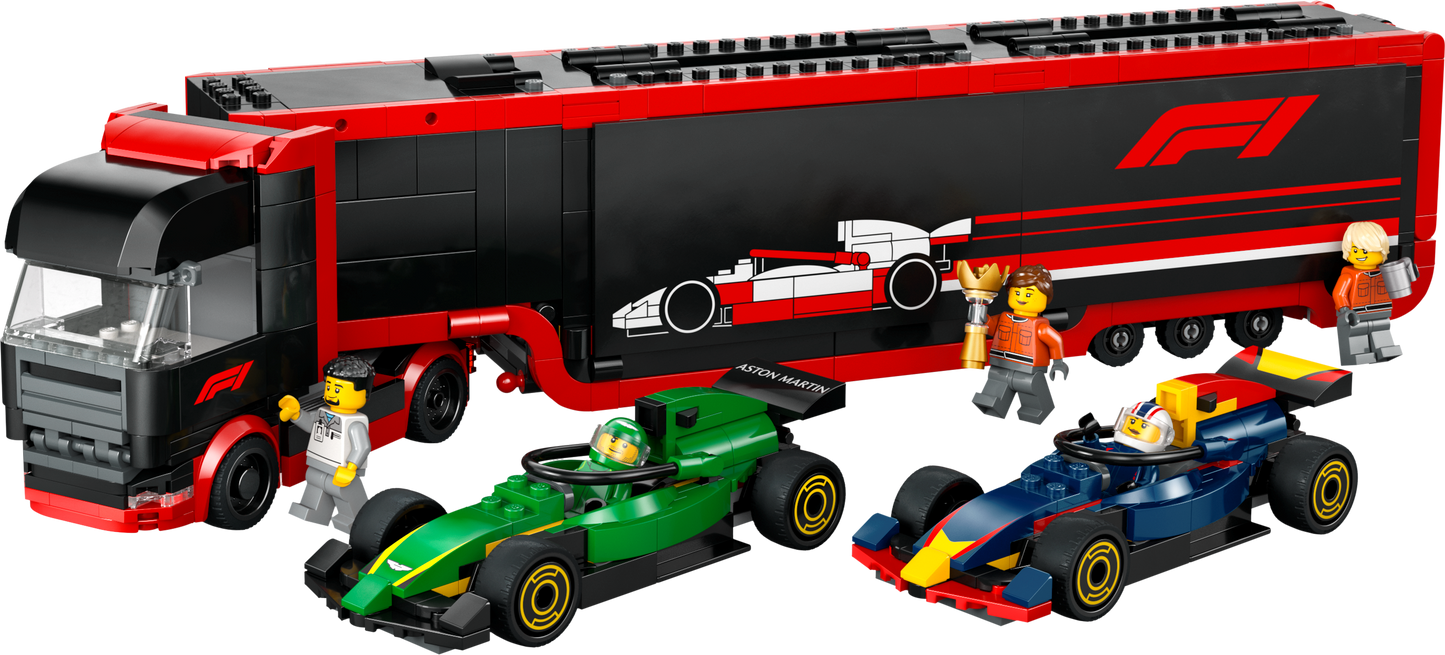 LEGO City: F1® Truck with RB20 & AMR24 F1® Cars (60445)