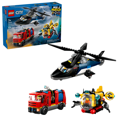 LEGO City: Helicopter, Fire Truck & Submarine Remix (60462)