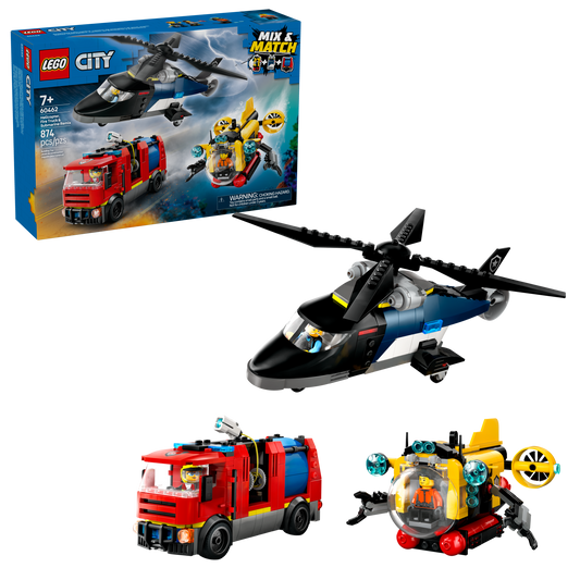 LEGO City: Helicopter, Fire Truck & Submarine Remix (60462)