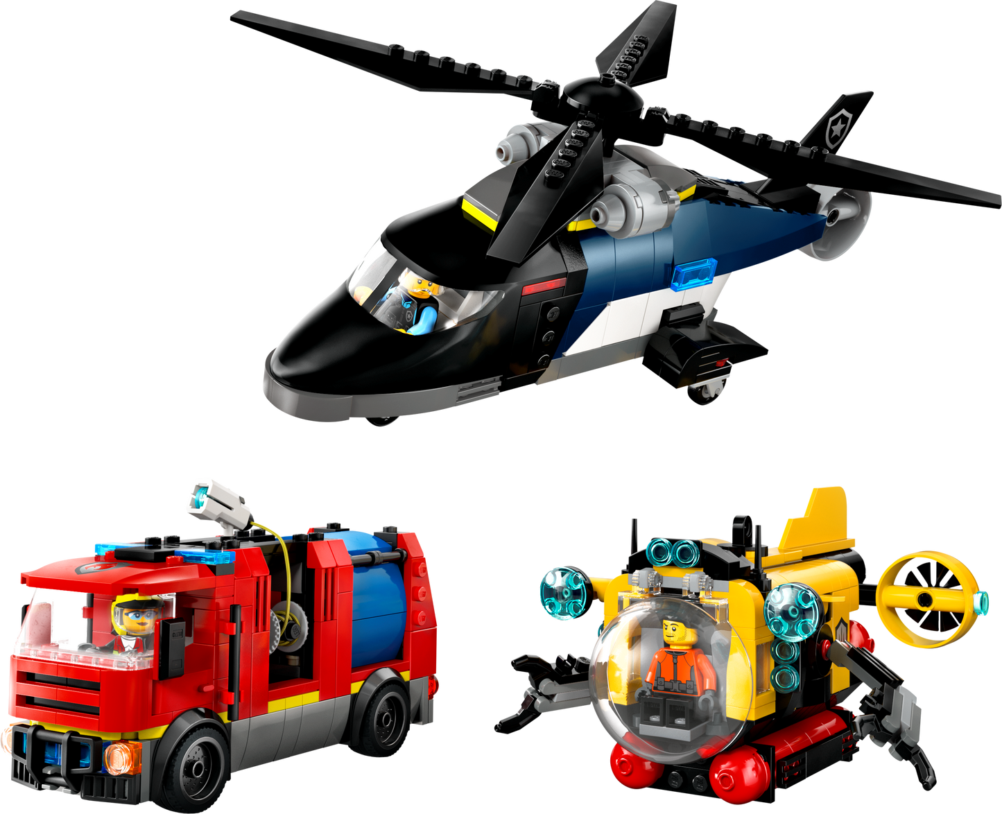 LEGO City: Helicopter, Fire Truck & Submarine Remix (60462)