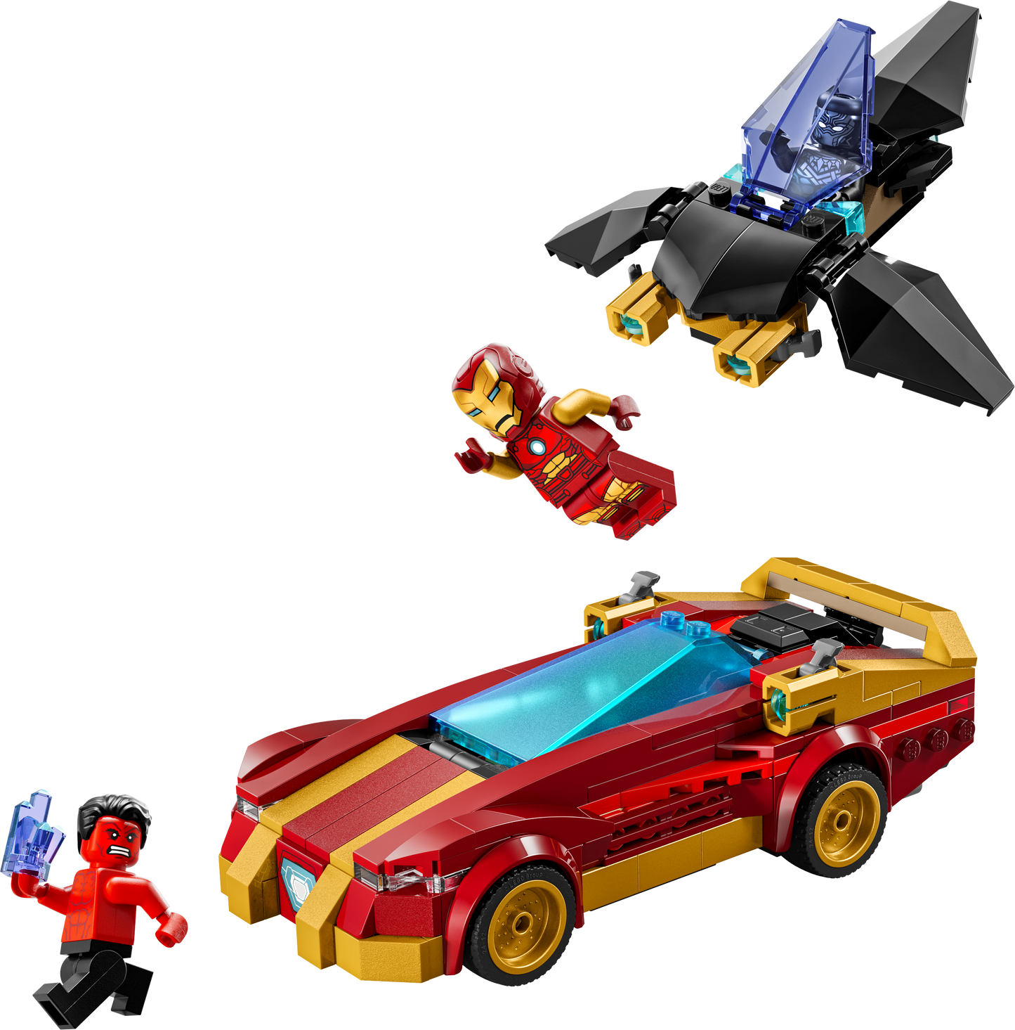 LEGO Marvel: Iron Man Car & Black Panther vs. Red Hulk (76310)