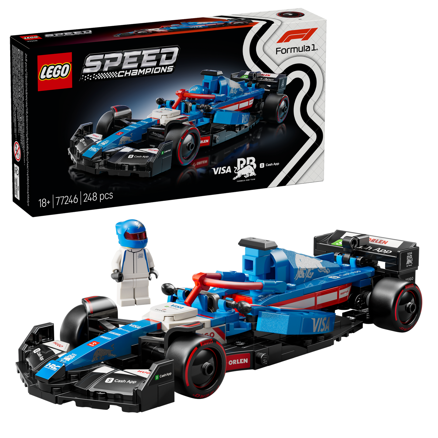 LEGO Speed Champions Visa Cash App RB VCARB 01 F1® Race Car (77246)