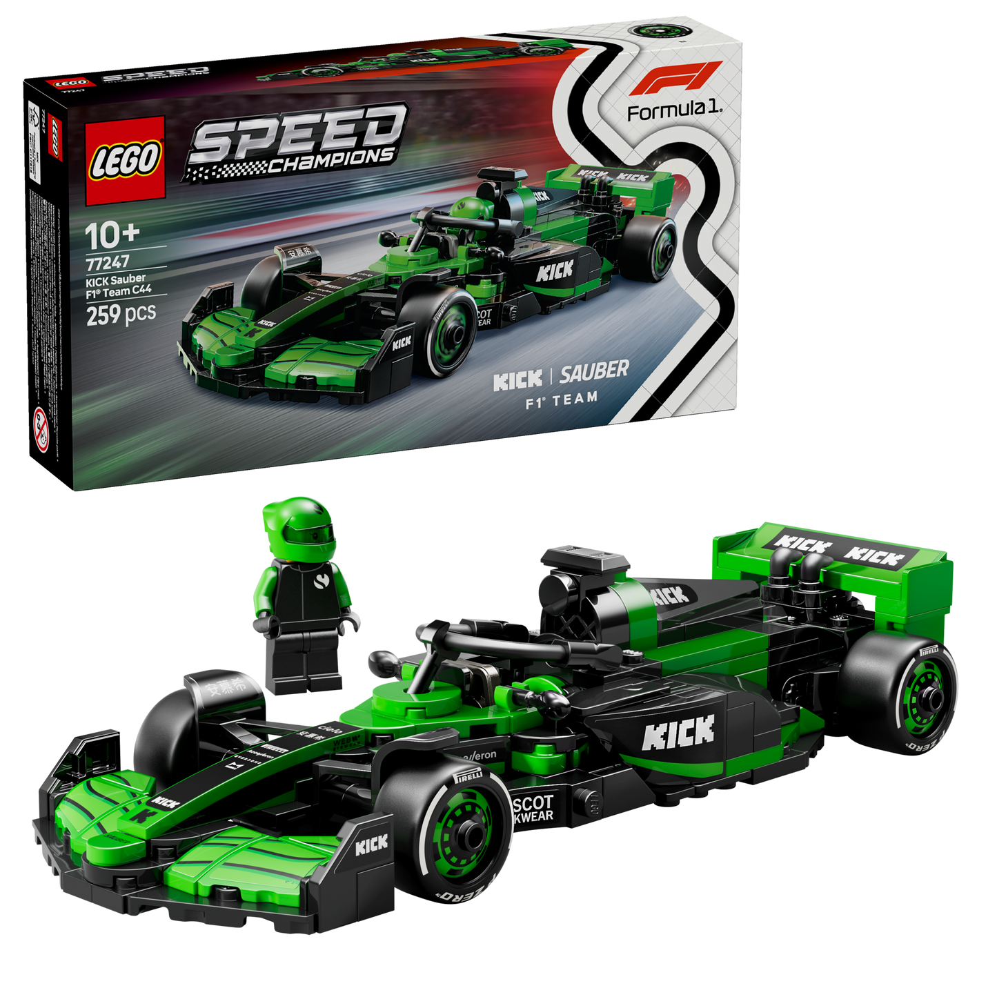 LEGO Speed Champions KICK Sauber F1® Team C44 Race Car (77247)