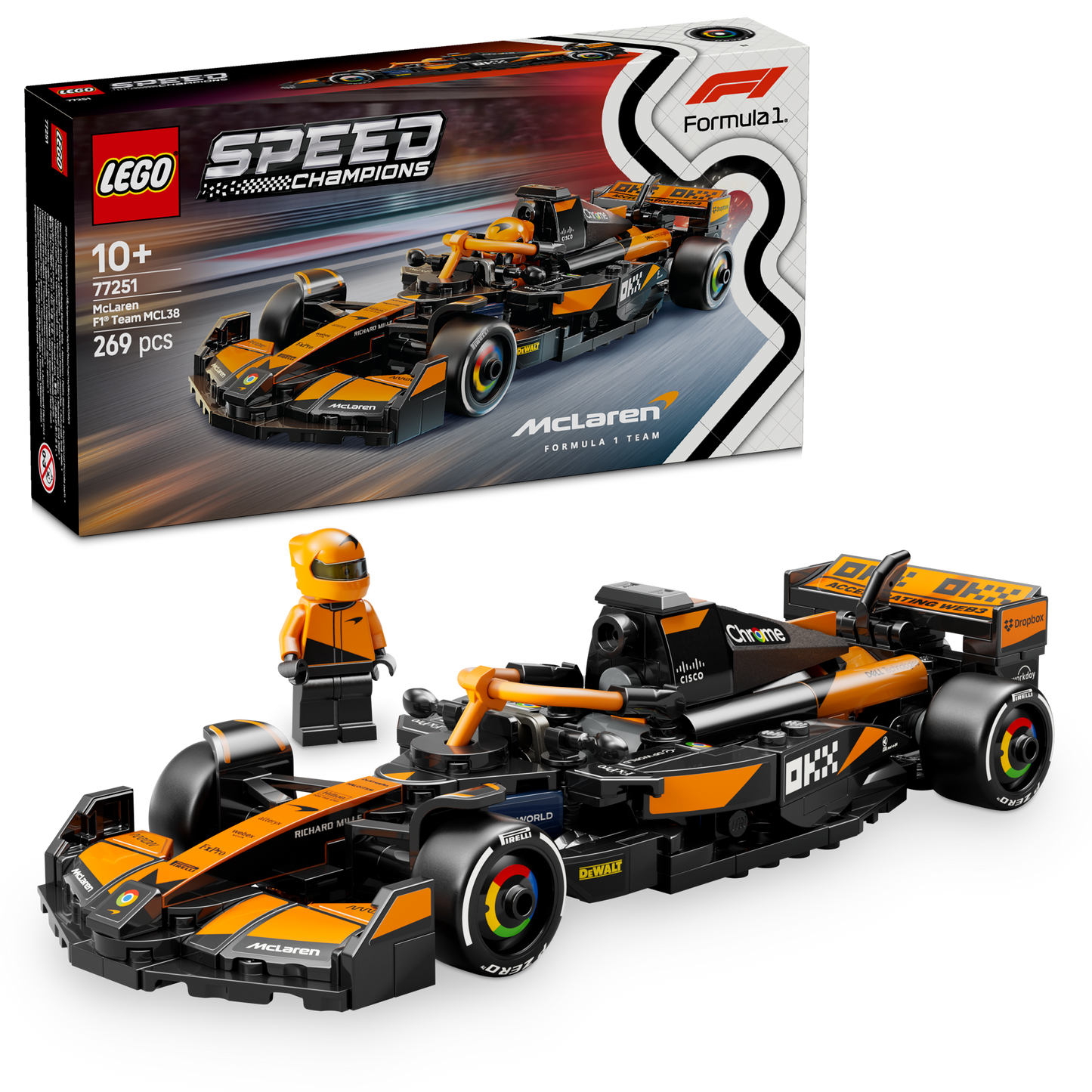 LEGO Speed Champions McLaren F1® Team MCL38 Race Car (77251)