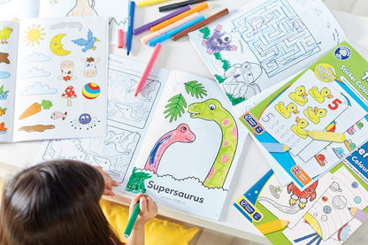 Dinosaur Sticker Colouring Activity Book