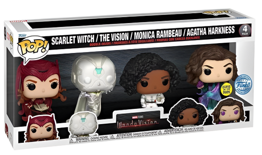 Funko Pop! Marvel: Scarlet Witch, The Vision, Monica Rambeu & Agatha Harkness (4-Pack)