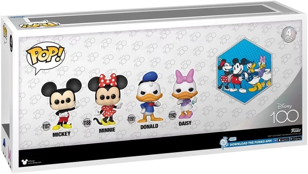 Funko Pop! Disney 100th: Mickey, Minnie, Donald & Daisy (4-Pack)