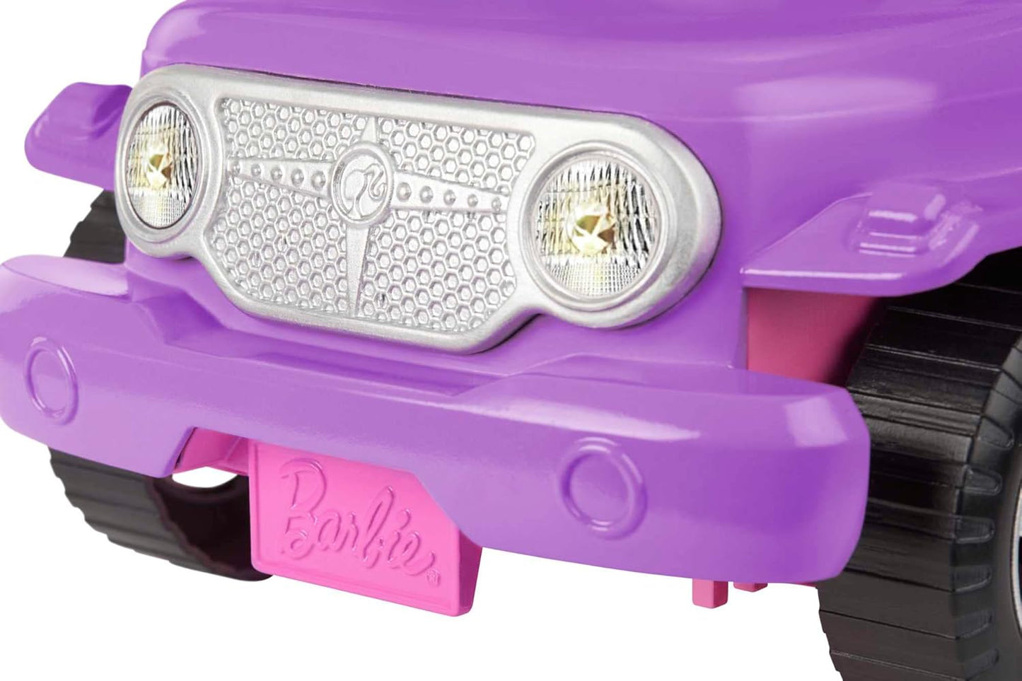 Barbie Off-Road Vehicle, Purple with Pink Seats and Rolling Wheels (GMT46)