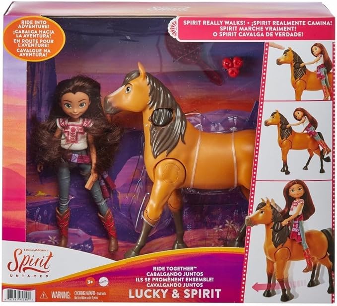 Spirit Untamed: Ride Together Lucky Doll, Horse Really Walks Playset