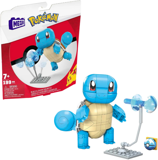 MEGA Pokémon Building Toys Set Build & Show Squirtle with 199 Pieces (GYH00)