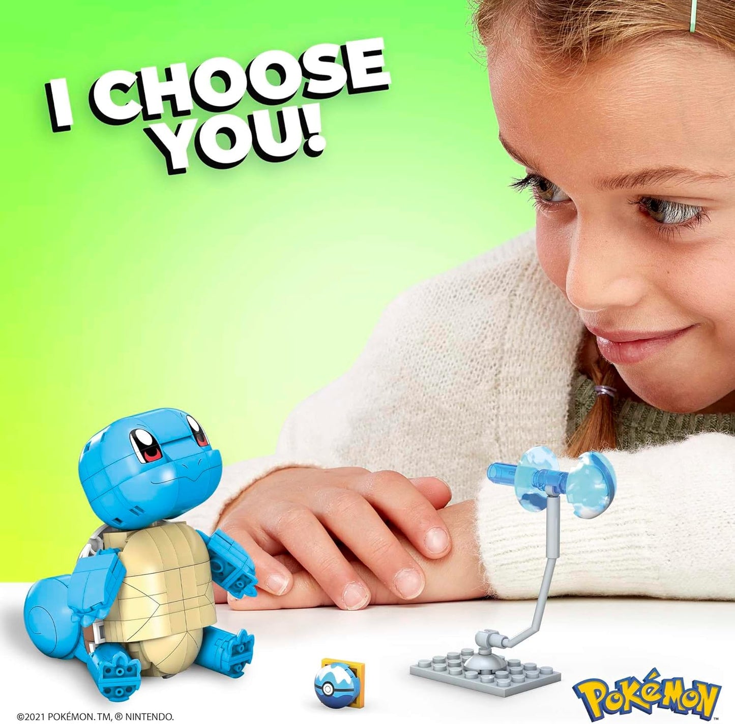 MEGA Pokémon Building Toys Set Build & Show Squirtle with 199 Pieces (GYH00)