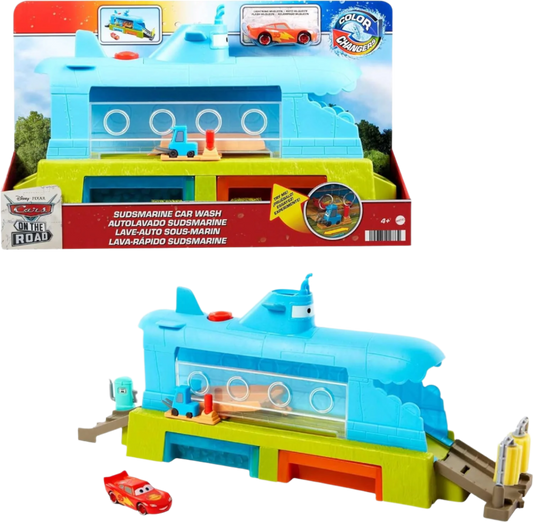 Mattel Disney and Pixar Cars Toys, Submarine Car Wash Playset (HGV70)