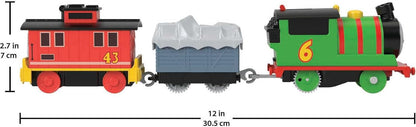 Thomas and Friends Motorised Percy and Brake Car Bruno Toy Train Engine Set (HHN44)