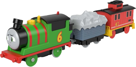 Thomas and Friends Motorised Percy and Brake Car Bruno Toy Train Engine Set (HHN44)