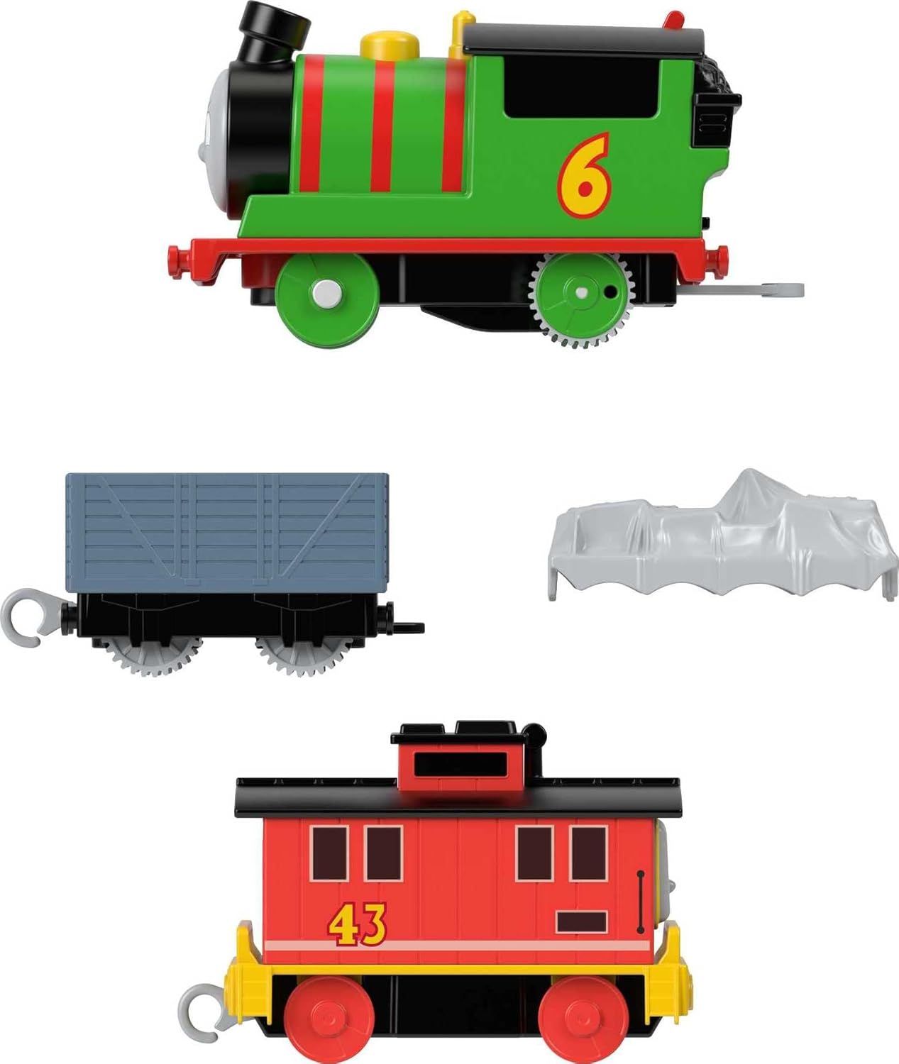 Thomas and Friends Motorised Percy and Brake Car Bruno Toy Train Engine Set (HHN44)