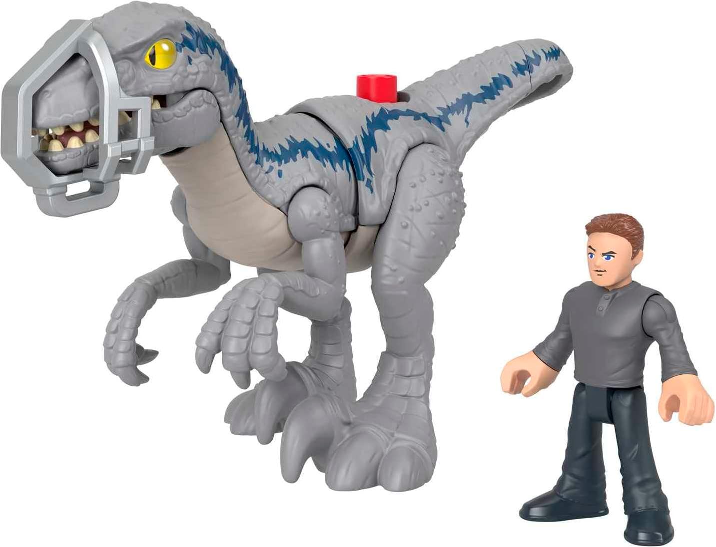 Imaginext Jurassic World Dominion Dinosaur Toy Set with Blue and Owen Grady