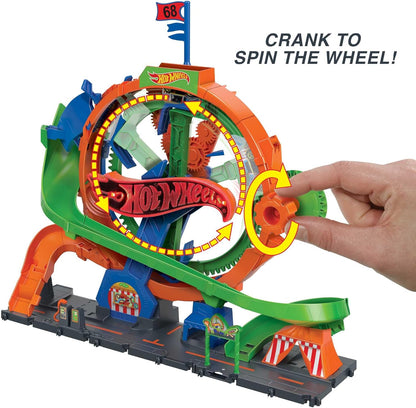 Hot Wheels City Ferris Wheel Track Set with 1 Hot Wheels Car (HKX46)