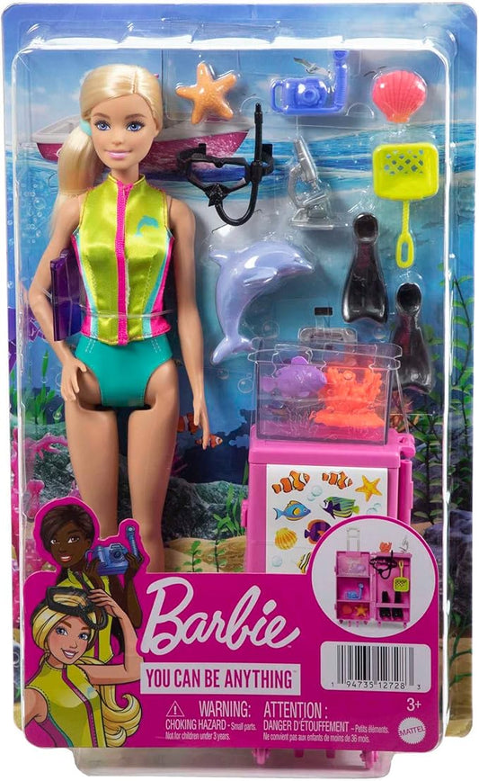 Barbie Dolls & Accessories, Marine Biologist Doll & Mobile Lab Playset