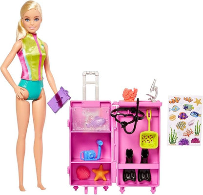 Barbie Dolls & Accessories, Marine Biologist Doll & Mobile Lab Playset