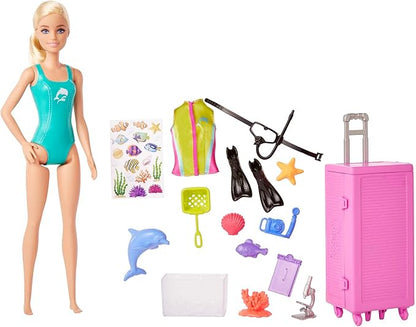 Barbie Dolls & Accessories, Marine Biologist Doll & Mobile Lab Playset