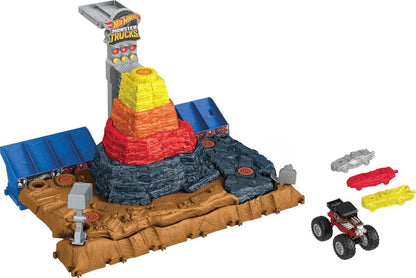 Hot Wheels Monster Trucks Arena Smashers Bone Shaker Ultimate Crush Yard Playset