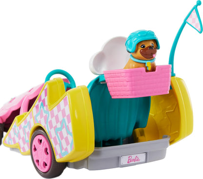 Barbie Stacie Doll with Go-Kart Car with Rolling Wheels (HRM08)