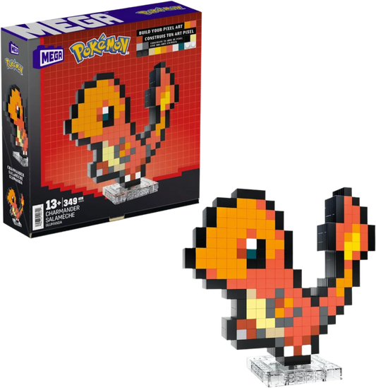 MEGA Pokémon Action Figure Building Set, Charmander with 349 Pieces (HTH76)