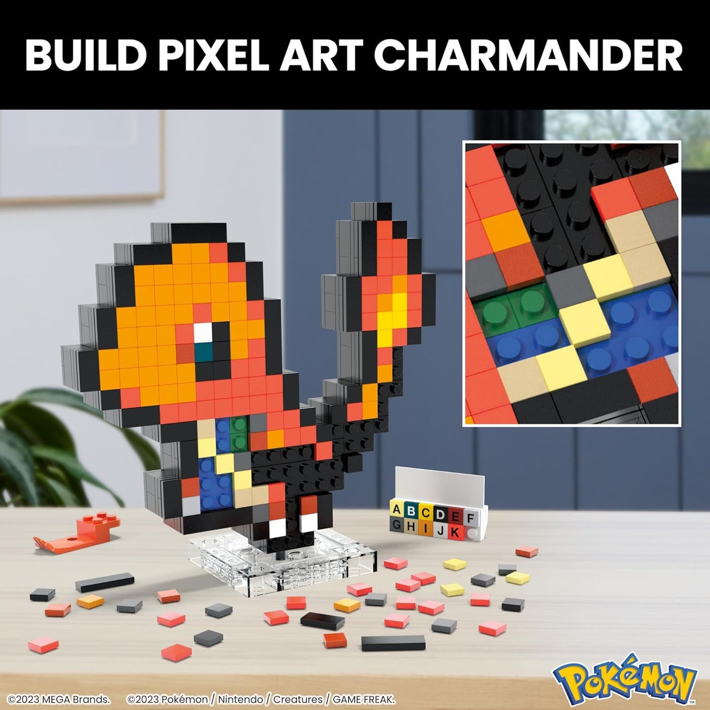 MEGA Pokémon Action Figure Building Set, Charmander with 349 Pieces (HTH76)