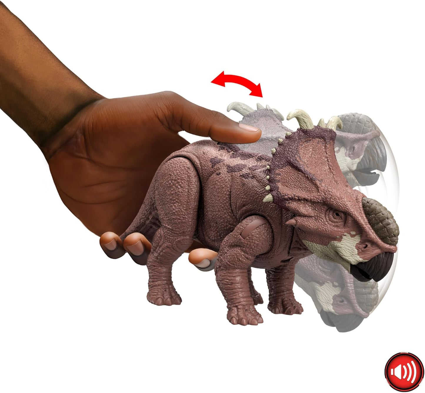 Mattel Jurassic World Chaos Theory Netflix - Wild Roar Pachyrhinosaurus Dinosaur