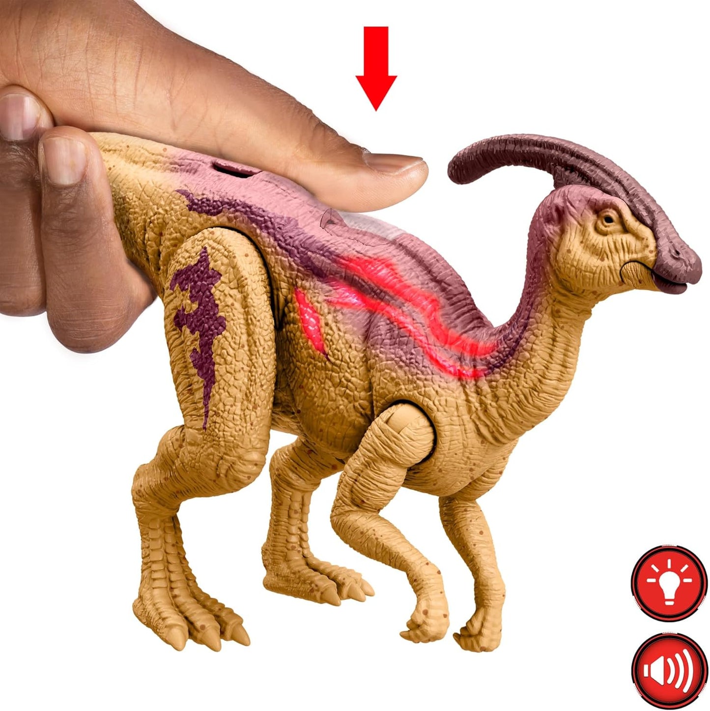 Mattel Jurassic World: Chaos Theory Netflix - Wild Roar Parasaurolophus Dinosaur