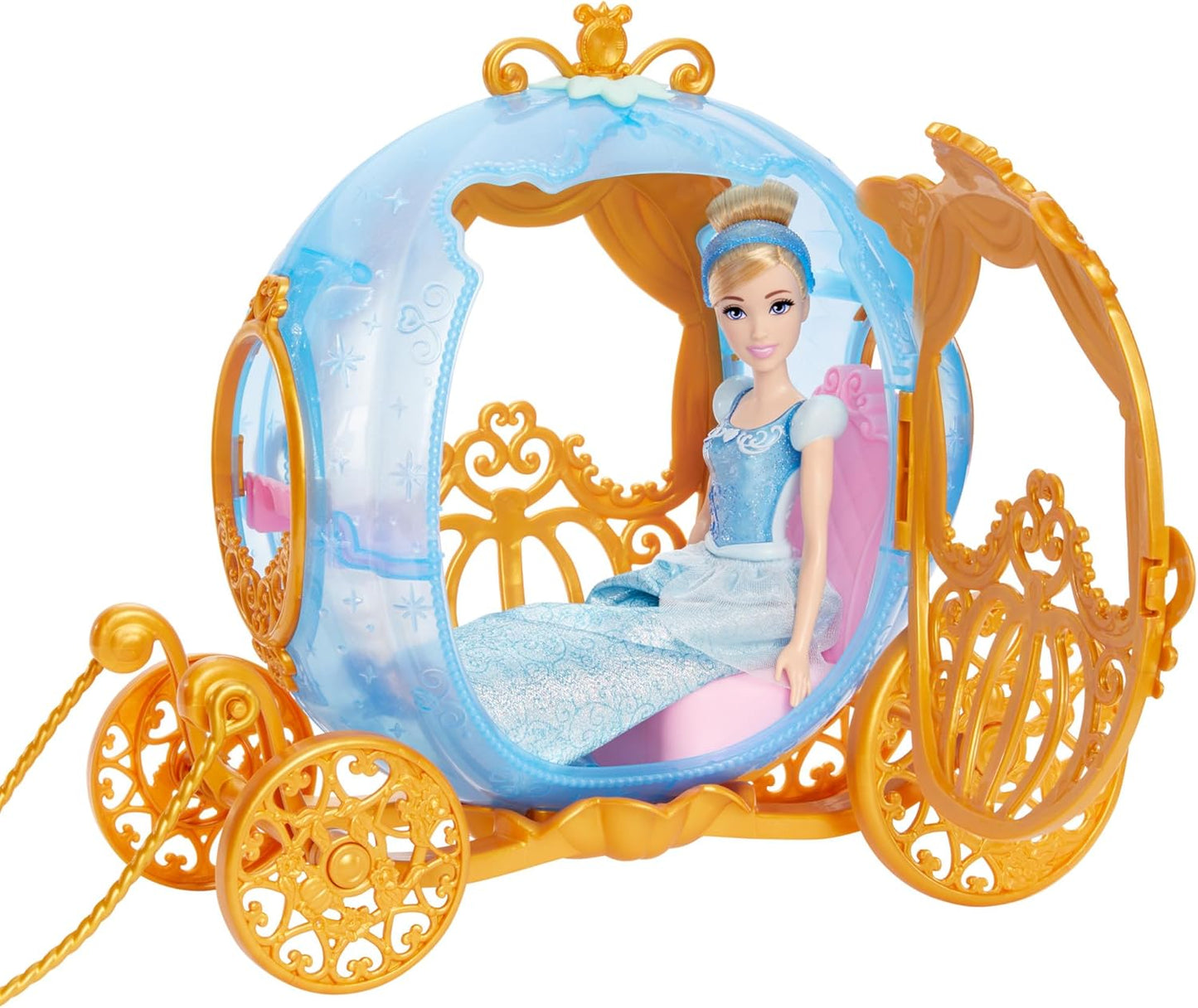 Disney Princess - Cinderella's Carriage with Gold Details & White Horse (HYM33)