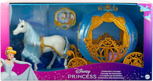 Disney Princess - Cinderella's Carriage with Gold Details & White Horse (HYM33)