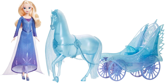 Disney Frozen Elsa Fashion Doll With Mythical Horse Nokk & Adventure Carriage