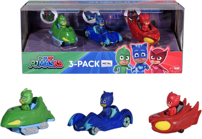 PJ Masks 3-Pack: Cat Car, Owl Glider and Gekko Mobile