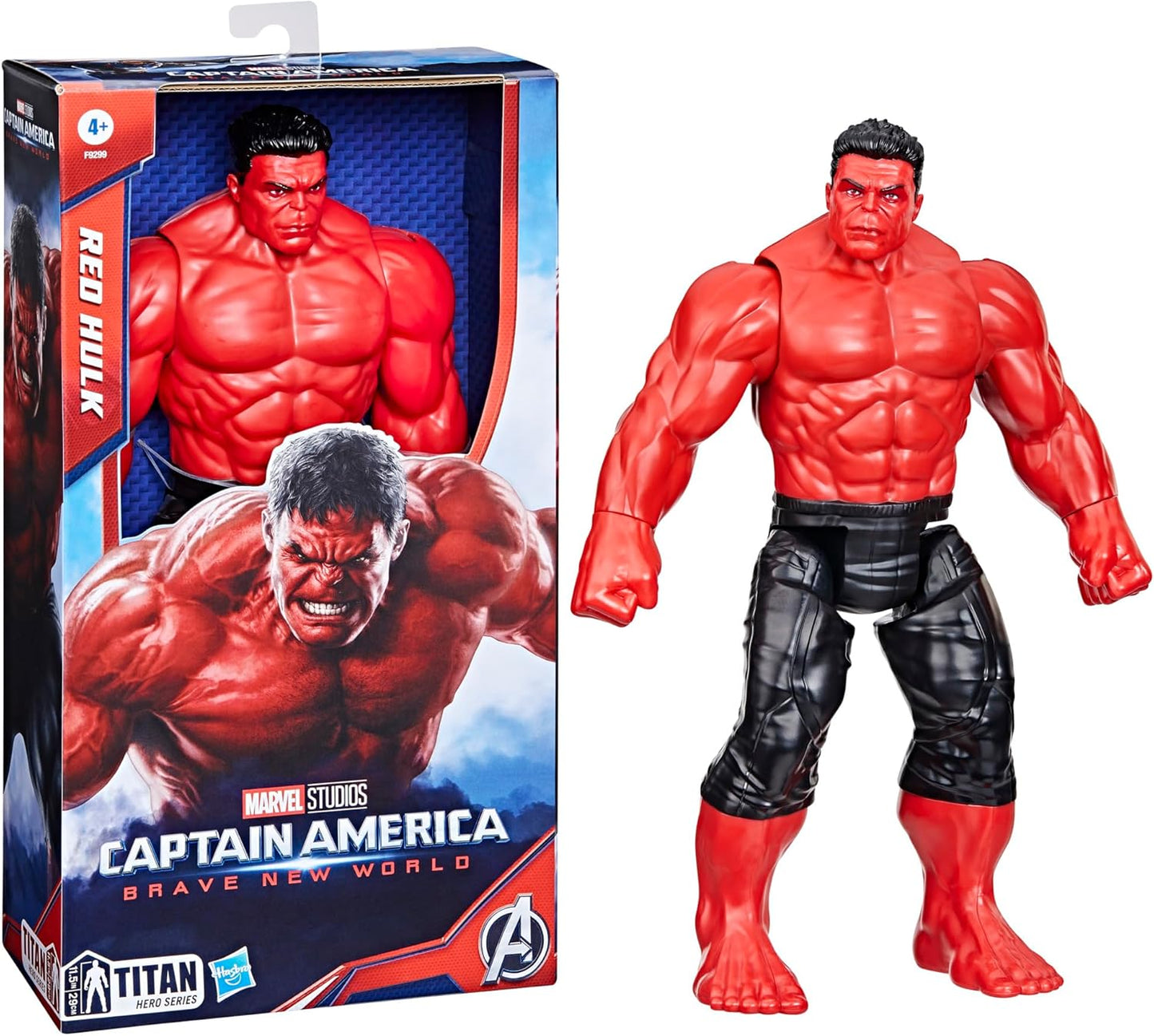 Marvel Studios Captain America Brave New World, Titan Hero Series Deluxe Red Hulk Action Figure