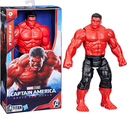 Marvel Studios Captain America Brave New World, Titan Hero Series Deluxe Red Hulk Action Figure