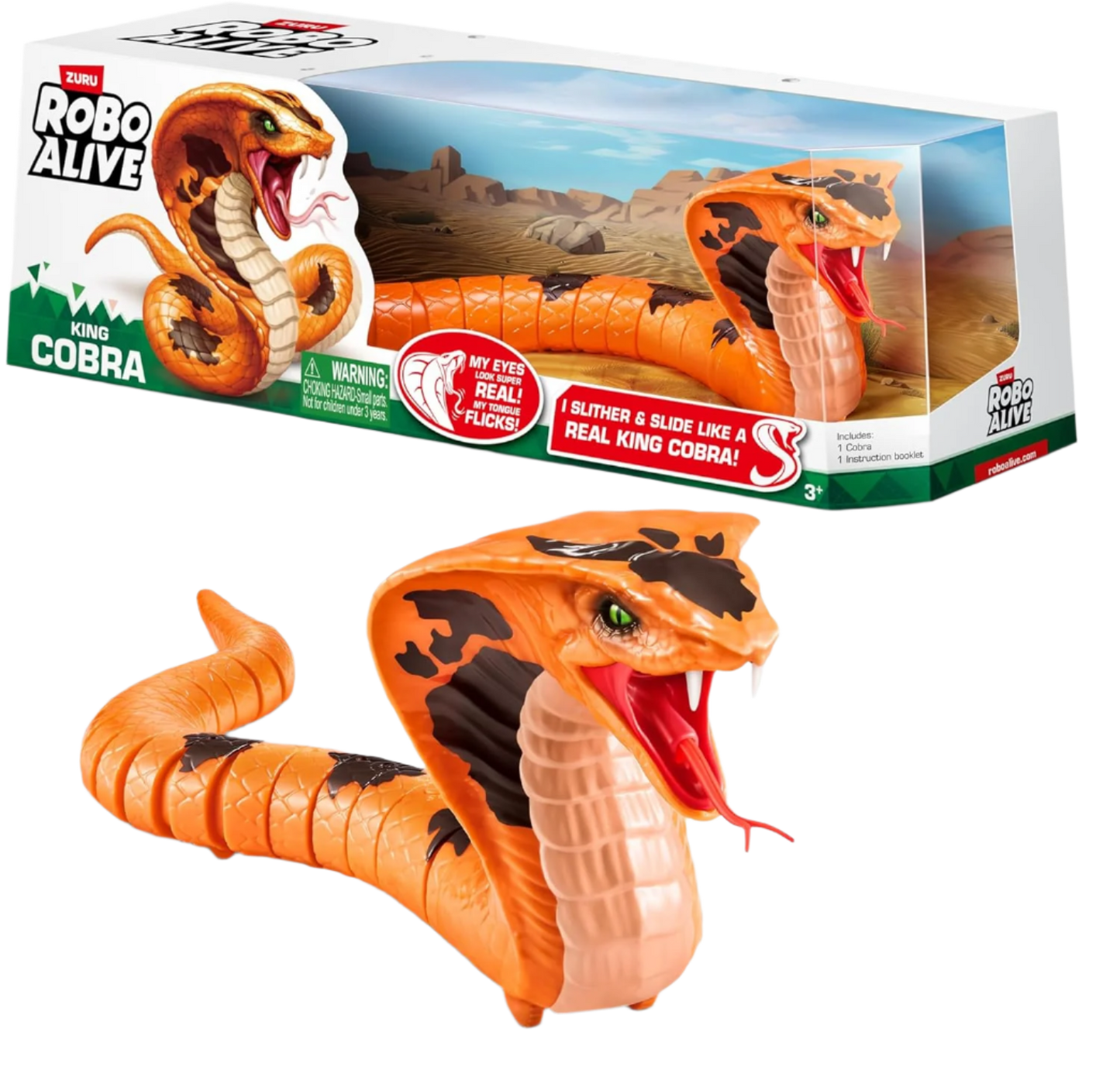 ROBO ALIVE King Cobra by ZURU, Battery-Powered Robotic Moving Snake Toy