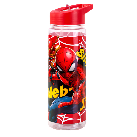 Spiderman: Plastic Bottle with Straw