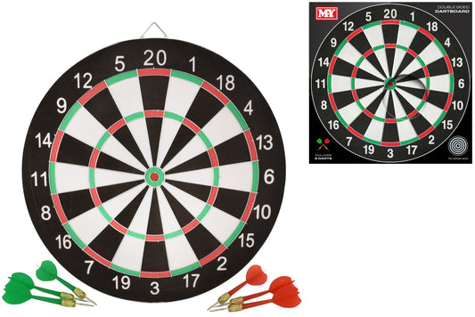 Dart Board With 6 Darts