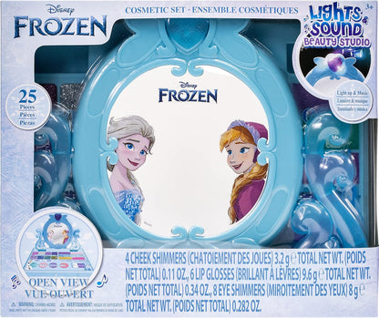 Disney Frozen Kids Makeup Set With Lip Gloss Shimmers Built-in Light And Music