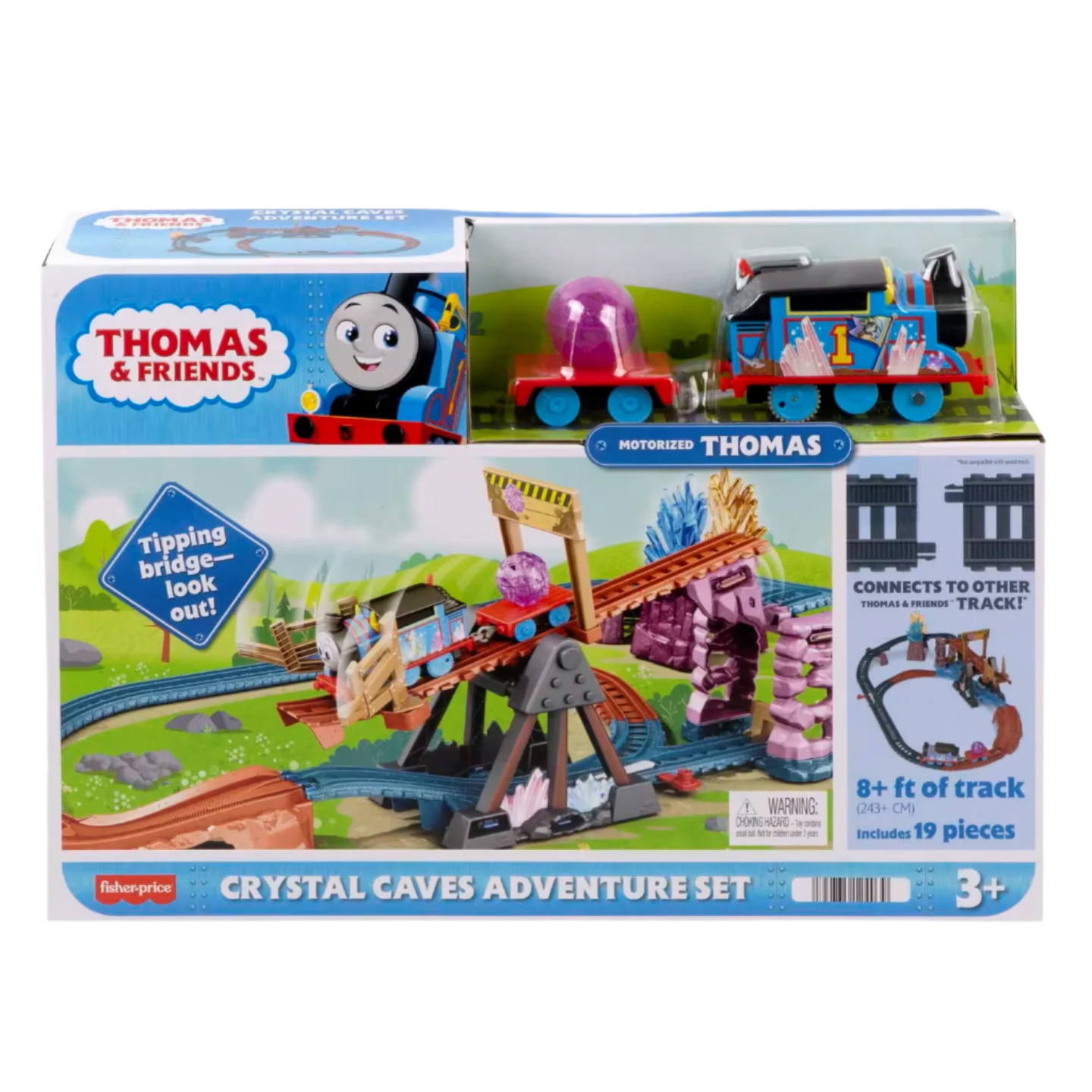 Thomas & Friends Motorized Toy Train Set Crystal Caves Adventure (HMC28)