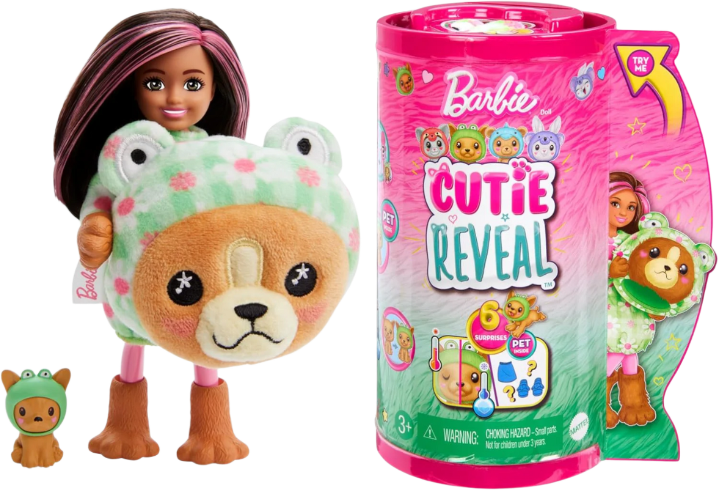 Barbie Cutie Reveal Chelsea Doll & Accessories, Animal Plush Costume (HRK29)