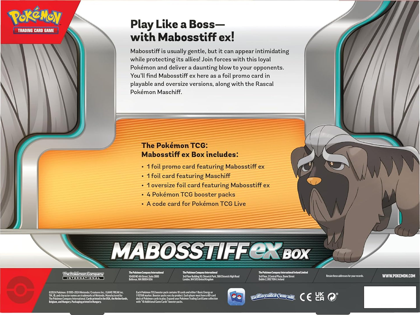 Pokémon TCG: Mabosstiff ex Box