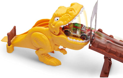 Zuru Metal Machines T-Rex Attack Building Playset, With 1 Mini Racing Car