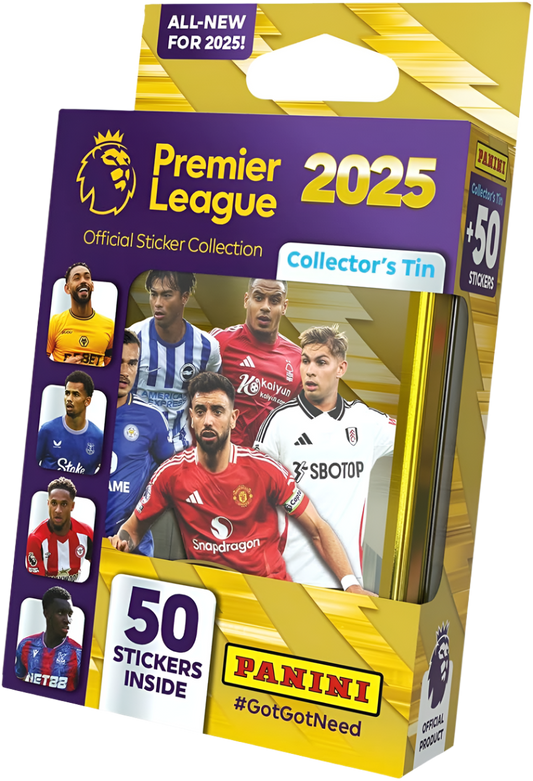 Premier League 2025 Official Sticker Collection - Collectors Tin